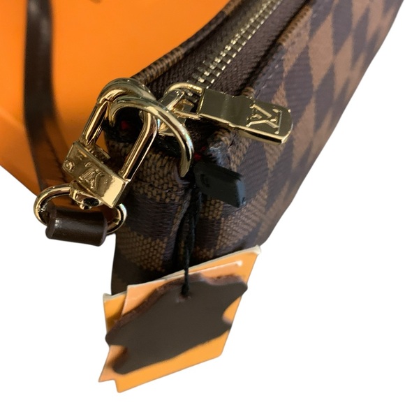 🆕 Louis Vuitton Style Damier Ebene Canvas Pochette Accessories 🆕 - Picture 10 of 14